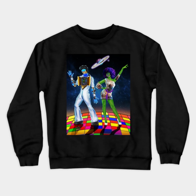 Alien disco Crewneck Sweatshirt by bluebanderhait